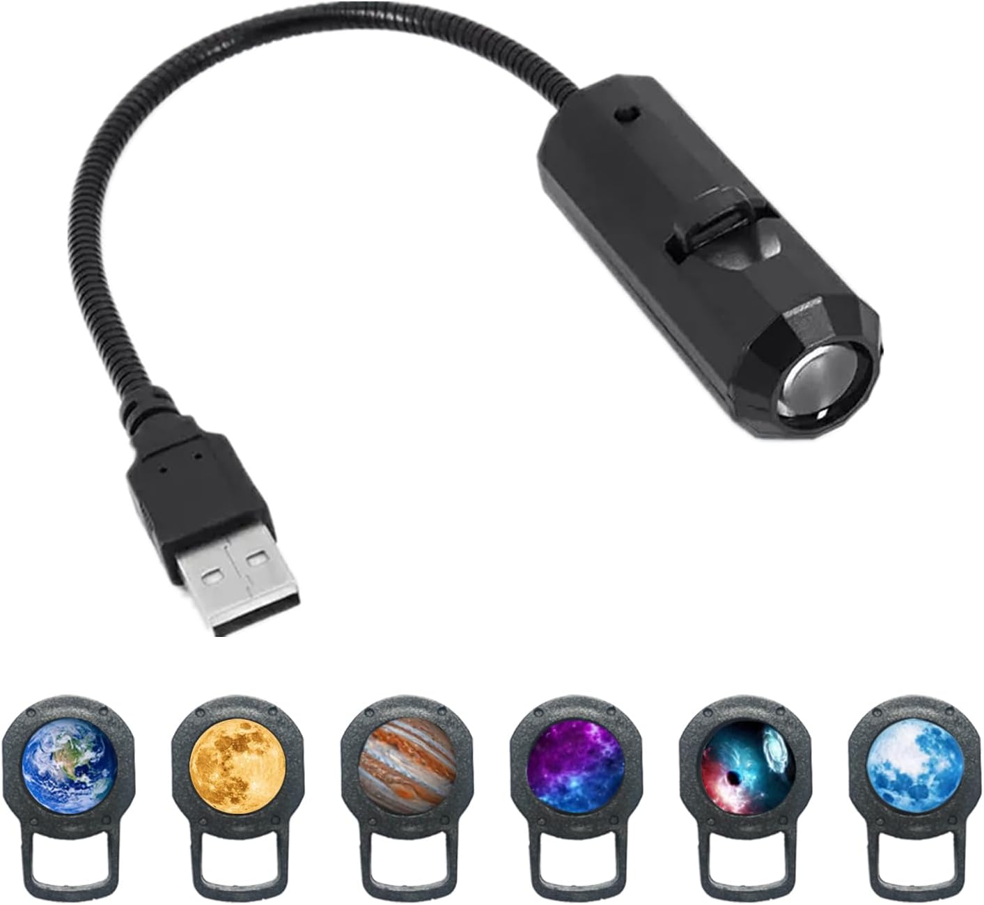 360° Galaxy Projection Light USB Star Night Light Charging Lighting With 10 Film Discs PRO