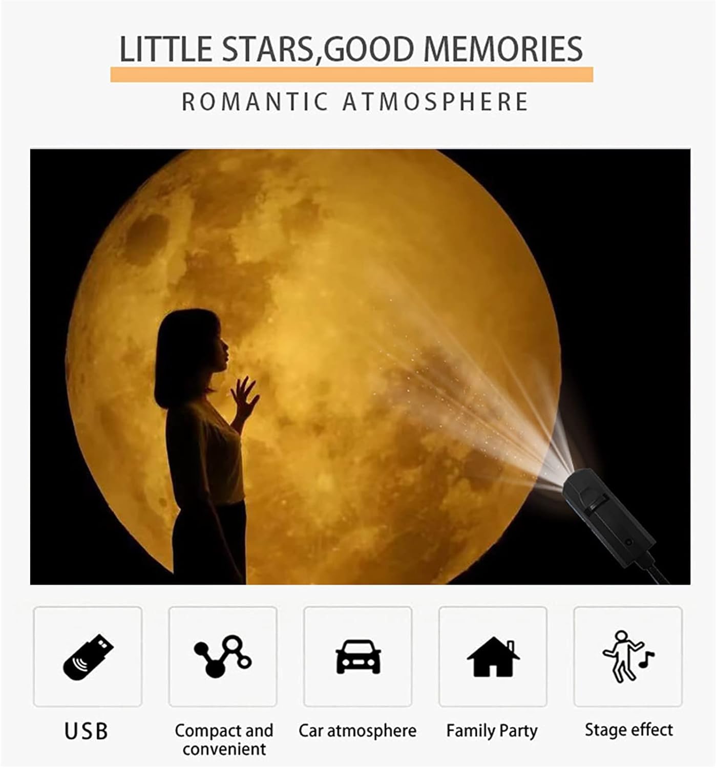360° Galaxy Projection Light USB Star Night Light Charging Lighting With 10 Film Discs PRO