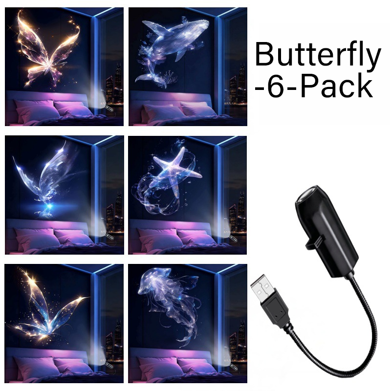 360° Galaxy Projection Light USB Star Night Light Charging Lighting With 10 Film Discs PRO