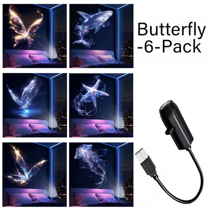 360° Galaxy Projection Light USB Star Night Light Charging Lighting With 10 Film Discs PRO